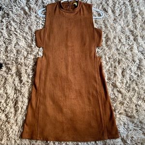 Gianni Bini Suede Cut-Out Dress